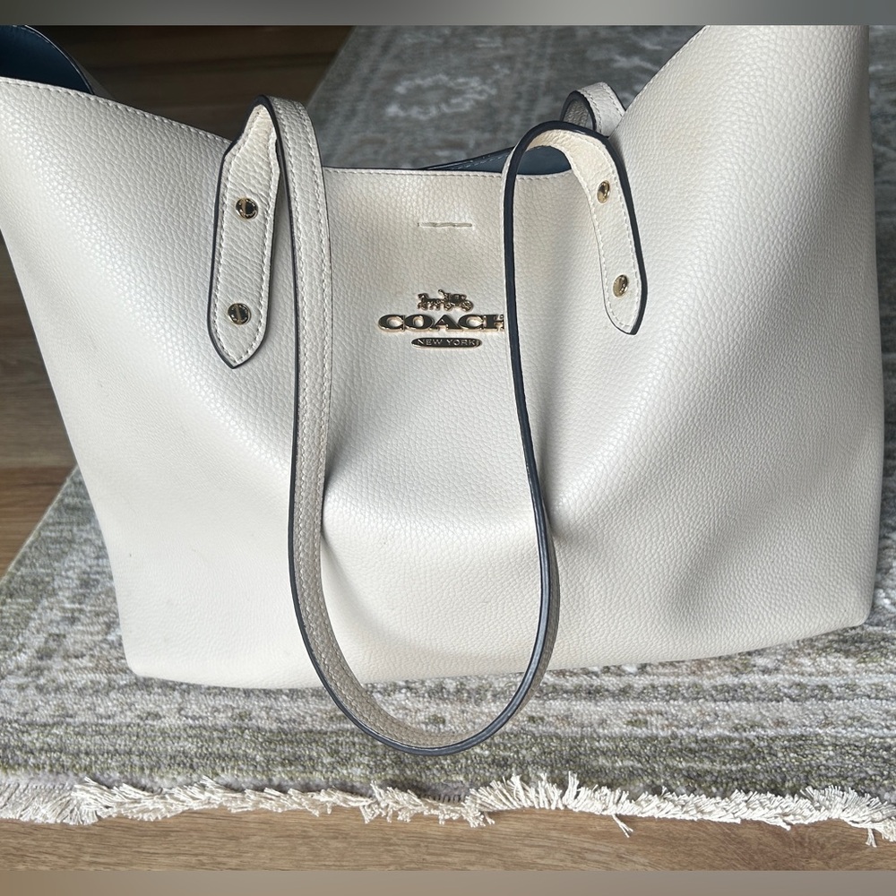 Authentic Cream Coach Tote Bag
